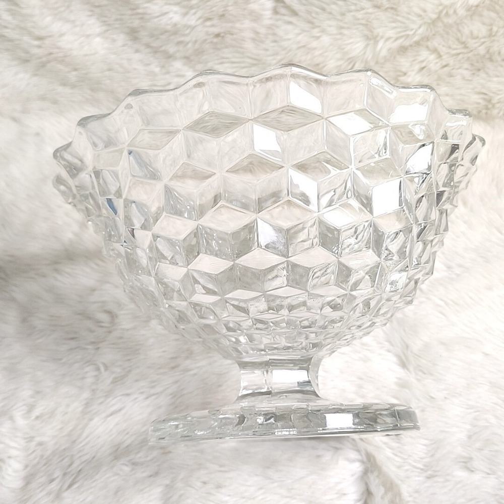 Fostoria Glass American Line 2056 12 1/2" Crystal Tom & Jerry Footed Punch Bowl - Picture 4 of 8